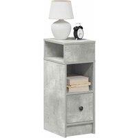 Berkfield Home Bedside Cabinet with Drawer Concrete Grey 25x31x66 cm | Size: 25 x 31 x 66 cm