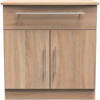 Ready Assembled 2 U Carlton 1 Drawer 2 Door Sideboard (Ready Assembled) in Light Oak | Size: Medium