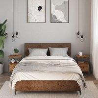 Berkfield Home Bedside Cabinets 2 pcs Artisan Oak 34x36x50 cm Engineered Wood in Brown | Size: 34 x 36 x 50 cm