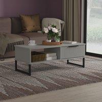 Ready Assembled 2 U Menai 1 Drawer Coffee Table (Ready Assembled) in Dark Grey | Size: Medium