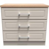 Ready Assembled 2 U Norfolk 3 Drawer Chest (Ready Assembled) in Taupe | Size: Medium