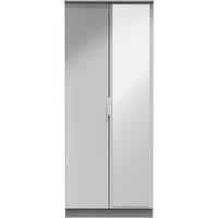 Ready Assembled 2 U Dover 2 Door Mirrored Robe (Ready Assembled) in Dark Grey
