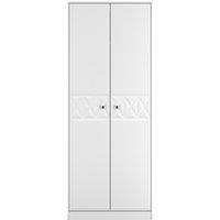 Ready Assembled 2 U Memphis 2 Door Robe (Ready Assembled) in White | Size: Large