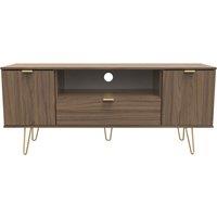 Ready Assembled 2 U Fuji 2 Door 1 Drawer Wide TV Unit (Ready Assembled) in Walnut | Size: Large