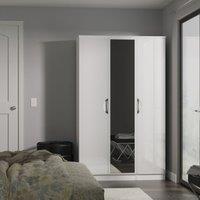 Ready Assembled 2 U Holborn Triple Mirror Wardrobe (Ready Assembled) in White | Size: Large