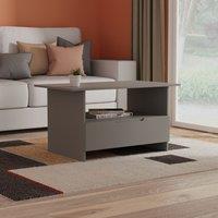 Ready Assembled 2 U Lucca Bottom Drawer Coffee Table (Ready Assembled) in Dark Grey | Size: Medium