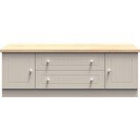 Ready Assembled 2 U Norton 2 Door 2 Drawer Superwide TV Unit (Ready Assembled) in Taupe | Size: Large