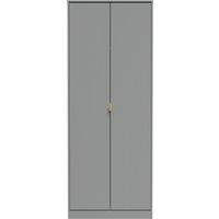 Ready Assembled 2 U Denver 2 Door Robe (Ready Assembled) in Grey | Size: Large