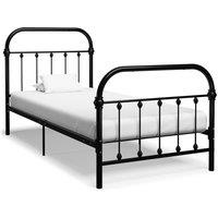 Bed Frame Black Metal 90x200 cm