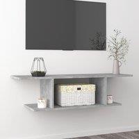 Berkfield Home Wall Mounted TV Cabinet Concrete Grey 103x30x26.5 cm