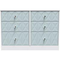 Ready Assembled 2 U Memphis 6 Drawer Bed Box (Ready Assembled) in Duck Egg Blue | Size: Large