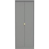 Ready Assembled 2 U Bexley 2 Door Wardrobe (Ready Assembled) in Dark Grey | Size: Large