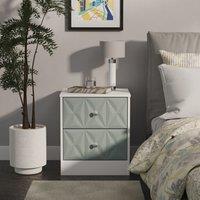 Ready Assembled 2 U Memphis 2 Drawer Bedside (Ready Assembled) in Duck Egg Blue | Size: Small