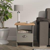 Ready Assembled 2 U Albert Bottom Drawer Lamp Table (Ready Assembled) in Dark Grey | Size: Small