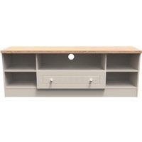 Ready Assembled 2 U Norton Wide 1 Drawer TV & Media Unit (Ready Assembled) in Taupe | Size: Large
