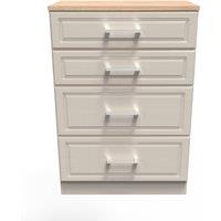 Ready Assembled 2 U Norfolk 4 Drawer Deep Chest (Ready Assembled) in Taupe | Size: Medium