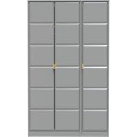 Ready Assembled 2 U Metro 3 Door Wardrobe (Ready Assembled) in Grey | Size: Large