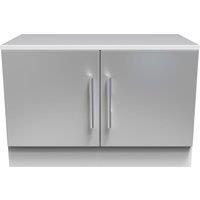 Ready Assembled 2 U Trent Compact 2 Door TV & Media Unit (Ready Assembled) in Mid Grey | Size: Medium