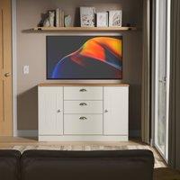 Ready Assembled 2 U Albert 2 Door 3 Drawer Sideboard (Ready Assembled) in Cream | Size: Large