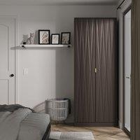 Ready Assembled 2 U Washington 2 Door Robe (Ready Assembled) in Dark Grey | Size: Large