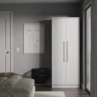 Ready Assembled 2 U Carlton 2 Door Wardrobe (Ready Assembled) in Grey | Size: Large