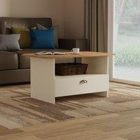 Ready Assembled 2 U Albert Bottom Drawer Coffee Table (Ready Assembled) in Cream | Size: Medium