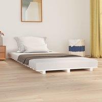 Berkfield Home Bed Frame White 100x200 cm Solid Wood Pine