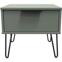 Ready Assembled 2 U Fuji 1 Drawer Side Table (Ready Assembled) in Pale Green | Size: Small