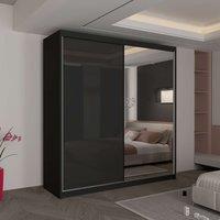 High Gloss Sliding Wardrobe with LED Light W200cm x H217cm x D62cm