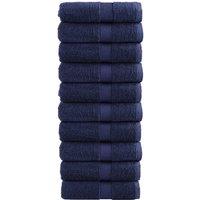 Berkfield Home Premium Soap Towels SOLUND 10pcs Navy Blue 30x30cm 600gsm