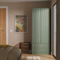 Ready Assembled 2 U Washington 2 Door Robe 2 Drawer Robe (Ready Assembled) in Pale Green | Size: Large