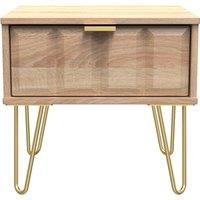 Ready Assembled 2 U Metro 1 Drawer Bedside (Ready Assembled) in Light Oak | Size: Small