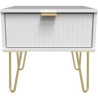 Ready Assembled 2 U Bexley 1 Drawer Bedside (Ready Assembled) in White | Size: Small