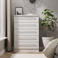 Ready Assembled 2 U Carlton 5 Drawer Chest (Ready Assembled) in Grey | Size: Large