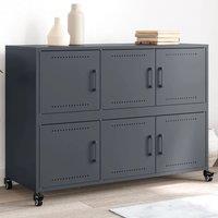 Berkfield Home Sideboard Anthracite 100.5x39x72 cm Steel in Black