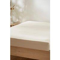 Martex Touch of Linen Fitted Sheet in Cream | Size: King Fitted