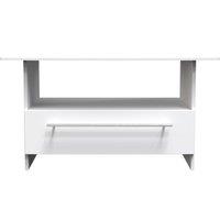 Ready Assembled 2 U Carlton Bottom Drawer Coffee Table (Ready Assembled) in White | Size: Medium