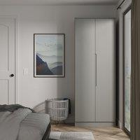 Ready Assembled 2 U Lucca Tall Double Wardrobe (Ready Assembled) in Dark Grey | Size: Large