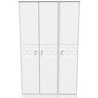 Ready Assembled 2 U Toledo 3 Door Wardrobe (Ready Assembled) in White | Size: Large