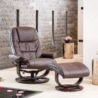 Artemis Home Burdell Swivel Recliner with Massage & Heat in Brown