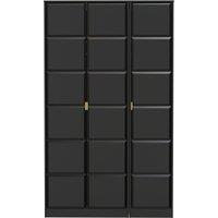 Ready Assembled 2 U Metro 3 Door Wardrobe (Ready Assembled) in True Black | Size: Large