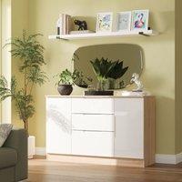 Ready Assembled 2 U Lucca 2 Door 3 Drawer Sideboard (Ready Assembled) in Light Oak | Size: Large