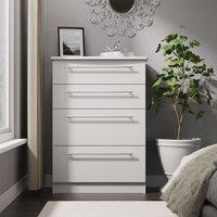 Ready Assembled 2 U Carlton 4 Drawer Deep Chest (Ready Assembled) in Grey | Size: Medium
