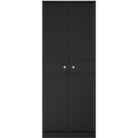 Ready Assembled 2 U Memphis 2 Door Robe (Ready Assembled) in True Black | Size: Large