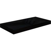Floating Wall Shelf High Gloss Black 50x23x3.8 cm MDF