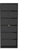 Ready Assembled 2 U Metro 2 Door Wardrobe (Ready Assembled) in True Black | Size: Large