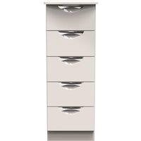 Ready Assembled 2 U Holborn 5 Drawer Tallboy (Ready Assembled) in Taupe | Size: Medium