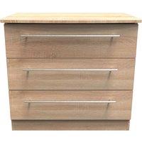 Ready Assembled 2 U Carlton 3 Drawer Chest (Ready Assembled) in Light Oak | Size: Medium