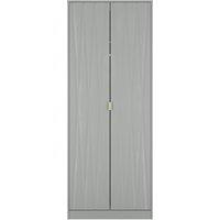 Ready Assembled 2 U Dallas 2 Door Wardrobe (Ready Assembled) in Grey | Size: Large