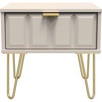 Ready Assembled 2 U Metro 1 Drawer Bedside (Ready Assembled) in Taupe | Size: Small